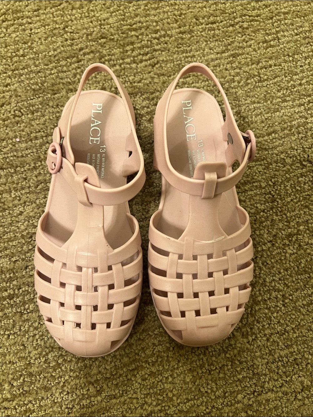 Place Girls' Light Pink Jelly Fisherman Sandals